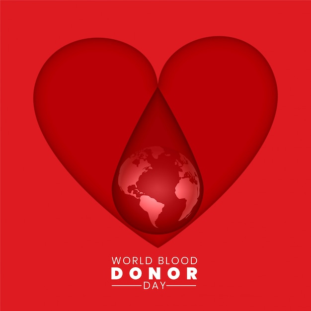 Wereld bloed donor dag achtergrond concept Gratis Vector