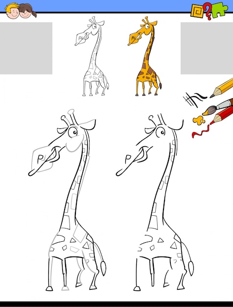 Hoe een Giraf en een Girafpatroon te tekenen / Ontwerp & illustratie |  Website ontwikkeling, computerspellen en mobiele applicaties.