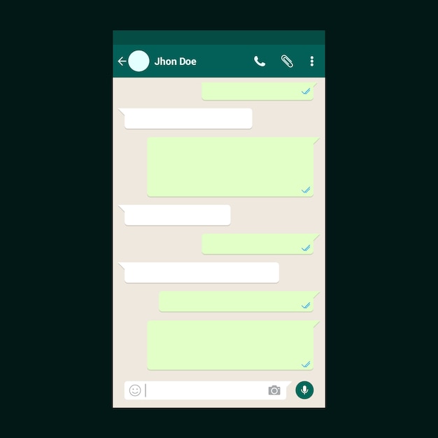 Download Whatsapp chat template | Premium Vector