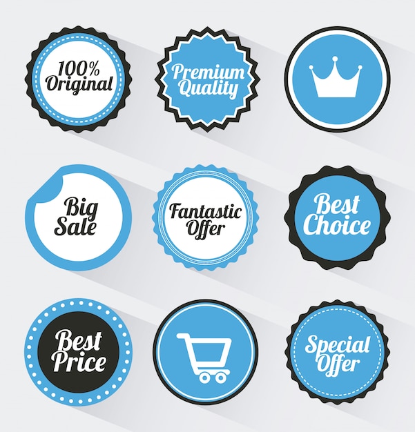 Winkelen ontwerp over witte achtergrond vectorillustratie Premium Vector