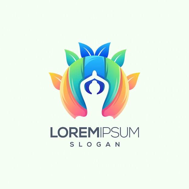 Yoga kleurrijke ontwerp vectorillustratie klaar voor gebruik Premium Vector