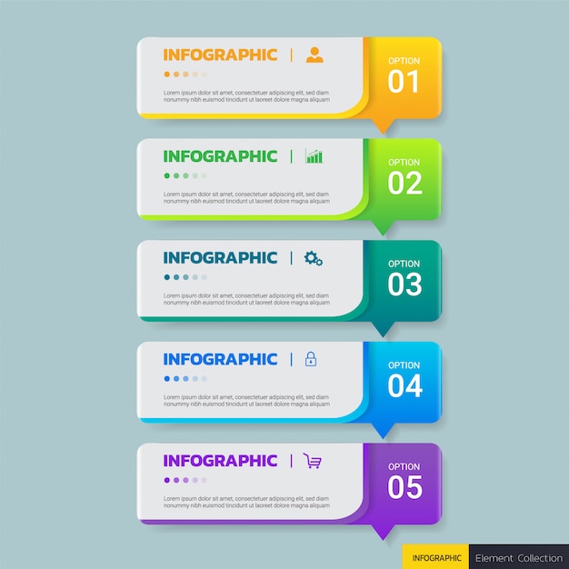 Zakelijke infographics ontwerpsjabloon Premium Vector