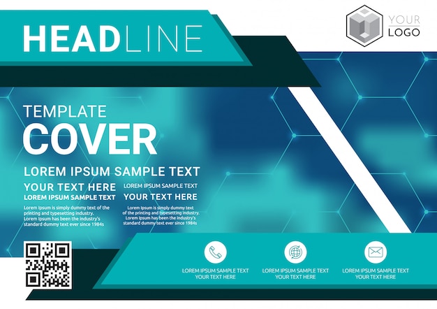 Zakelijke presentatie lay-out ontwerpsjabloon. Premium Vector