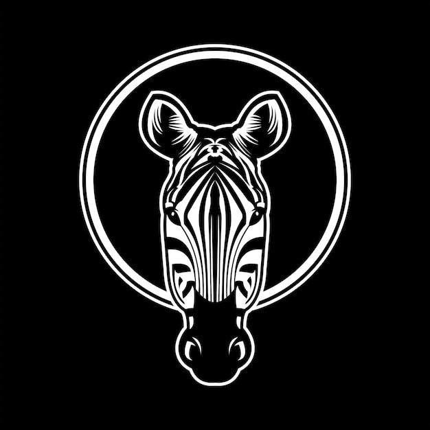 Zebra hoofd gezicht ontwerp illustratie Premium Vector